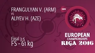 BRONZE FS - 61 kg: H. ALIYEV (AZE) df. V. FRANGULYAN (ARM), 7-0