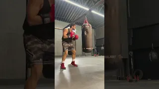 Heavy bag practice, 18 oz gloves