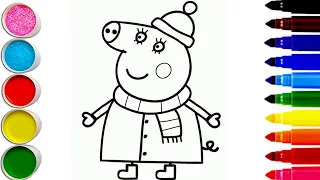 Peppa pig drawing tutorial for kids || Easy drawing videos