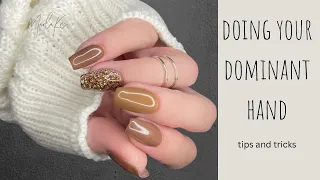 Tips and tricks for doing nails on your dominant hand | y’all are sleeping on this company!! 🤯