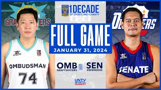 Ombudsman Graftbusters vs Senate Defenders FULL GAME – January 31, 2024 | UNTV Cup Season 10