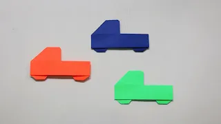 How to make a paper pickup truck - easy origami pickup truck step by step