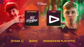 100 Thieves vs LOUD - VCT Americas Mid-Season Playoffs - Day 1 - Map 1