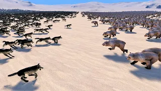 1000 BEARS vs 20.000 WOLVES | Who will Survive - Ultimate Epic Battle Simulator | UEBS