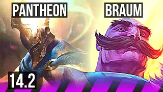 PANTHEON & Kalista vs BRAUM & Ezreal (SUP) | 9/3/11 | KR Master | 14.2