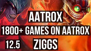 AATROX vs ZIGGS (MID) (DEFEAT) | 2.2M mastery, 1800+ games, 13/2/9 | EUW Challenger | 12.5