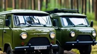 Review of 1/43 DeAgostini Scale Diecast Models of cars: UAZ-452 & UAZ-3303