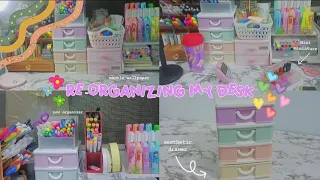 (03) Re-organizing my desk+updated desk+New organizer | Philippines🧺🌷