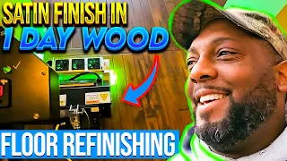 UV Curing Pre-finished hardwood floors with Satin finish | 1 Day Wood Floor Refinishing