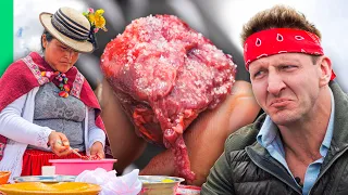 Raw Alpaca Kidney!! Peru’s Extreme Mountain Food!!