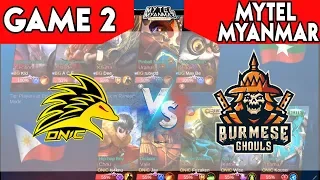 ONIC PH vs BURMESE GHOULS - GAME 2 | Team Philippines vs Team Myanmar