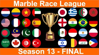 Marble Race League SEASON 13 - FINAL Marble Race in Algodoo