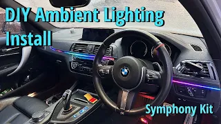 BMW M140i - Interior Ambient Lighting LED Symphony kit DIY Install || RGB Acrylic kit || Best mod?!