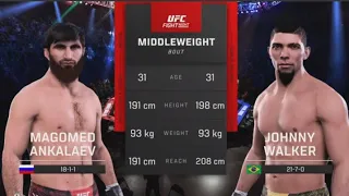 UFC 5 Magomed Ankalaev Vs Johnny Walker - Amazing #UFC Middleweight Fight English Commentary PS5