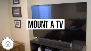 DIY Mount a TV on the wall - for beginners and SUPER easy!!