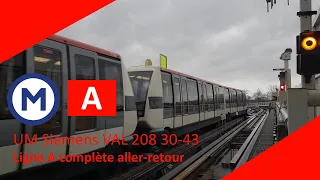 Métro de Toulouse - UM Siemens VAL 208 30-43 Ligne A complète aller-retour (Ft. RAMESXXL)