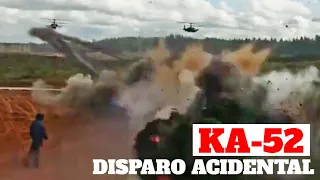 Helicóptero russo KA-52 disparou (acidentalmente) foguetes 80mm em direção a pessoas e veículos