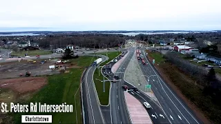 Displaced Left Turn Intersection | St Peters Rd, Charlottetown PEI