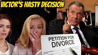 Victor's hasty decision when he asked Nikki to sign the divorce papers Y&R Spoilers