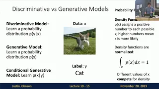 Lecture 19: Generative Models I