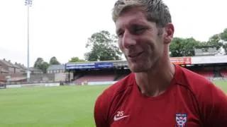 Richard Cresswell speaks after the York friendly