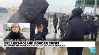 Poles fire tear gas, water cannon at migrants on Belarus border • FRANCE 24 English