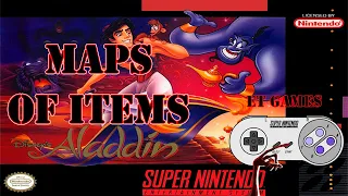 Aladdin Snes - 100% - COMPLETE MAPS WITH ALL ITEMS (MAPAS COM TODOS OS ITENS)