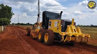 PATROL LEVANTANDO ESTRADA ESTREITA/Motoniveladora/Patrola/Road Grader/Motor Grader/Niveleuse GD655.