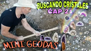 Como buscar piedras preciosas, geodas, amatistas, minerales y tesoros en la montaña sagrada. Cap. 21