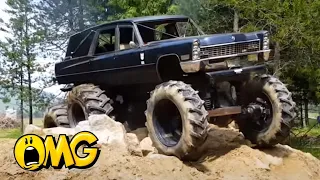 Meet the Detroit Diesel Powered 6×6 Cadillac Hearse That Rides on 60 Inch Mud Tires