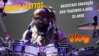 Bastidores, montagem e passagem de som bateria André Mattos na gravação do DVD do Trazendo a Arca