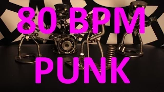 80 BPM - PUNK - 4/4 Drum Track - Metronome - Drum Beat