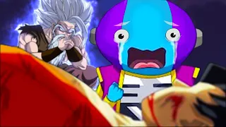zeno' reaction after Goku's death! ''I warned you Son Goku'' the last episode !