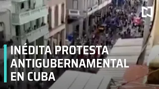 Multitudinaria e inédita protesta antigubernamental en Cuba - Las Noticias
