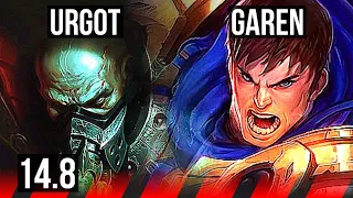 URGOT vs GAREN (TOP) | 9/2/5, Godlike, 600+ games | EUW Diamond | 14.8