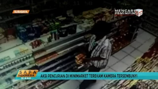 "CCTV" Rekam Aksi Pria Curi Cokelat di Minimarket