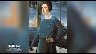 "Ritratto di donna"(pillola 5):  "Ritratto della moglie sullo sfondo di Venezia" di Ubaldo Oppi