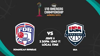 Dominican Republic v USA | Full Basketball Game | FIBA U18 Americas Championship 2022