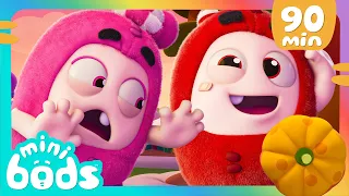 Giant Pumpkin vs Hungry Caterpillar | Minibods | Mini Oddbods | Baby Oddbods | Funny Cartoons