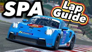 GUIDE - Porsche 911 GT3 CUP (992) LAP @ Spa Francorchamps (iRacing VR)