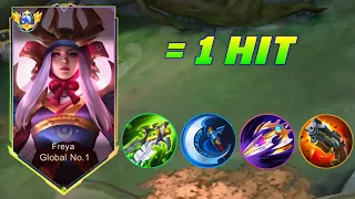 NEW ANTI HEAL BURST ONE SHOT BUILD IS HERE!!! ( MUST TRY ) FREYA BEST BUILD 2024 - MLBB