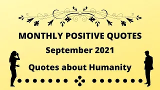 Monthly Positive Quotes - September 2021