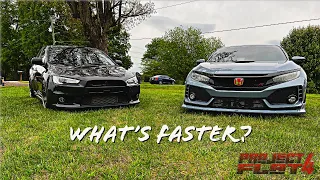 FBO Civic Type R & FBO EVO X | Which is faster?