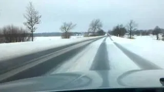 Дорога Германии зимой.