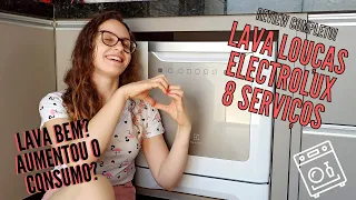 LAVA LOUÇAS ELECTROLUX 8 SERVIÇOS (LE08S) VALE A PENA?| Aumentou nosso consumo? Lava bem? | Review!