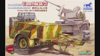 1/35 Bronco German Sd.Ah.52 37 mm Flak 36/37 Ammunition Carriage Trailer Kit# CB-35079