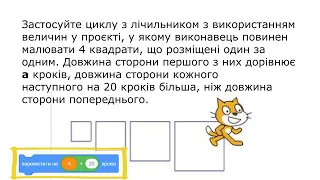 7 кл Величини в циклах з лічильником. Scratch