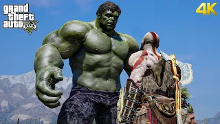GTA 5 - Hulk vs Kratos | Epic Death Battle!