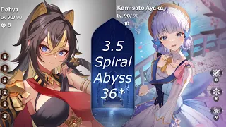 C0 Melt Dehya & C0 Freeze Ayaka in 3.5 Spiral Abyss! - Genshin Impact