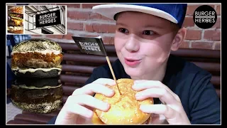 ВЛОГ: ОБЖИРАЕМСЯ С ПАПОЙ В BURGER HEROES GIANT GUMMY🍔 Славный Обзор БУРГЕР CHALLENGE VLOG